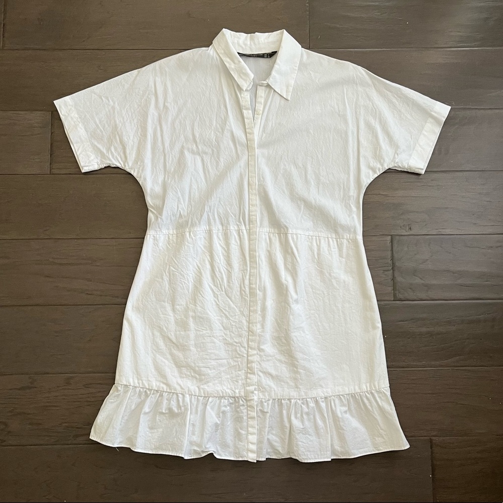 Zara Mini Ruffle Shirtdress